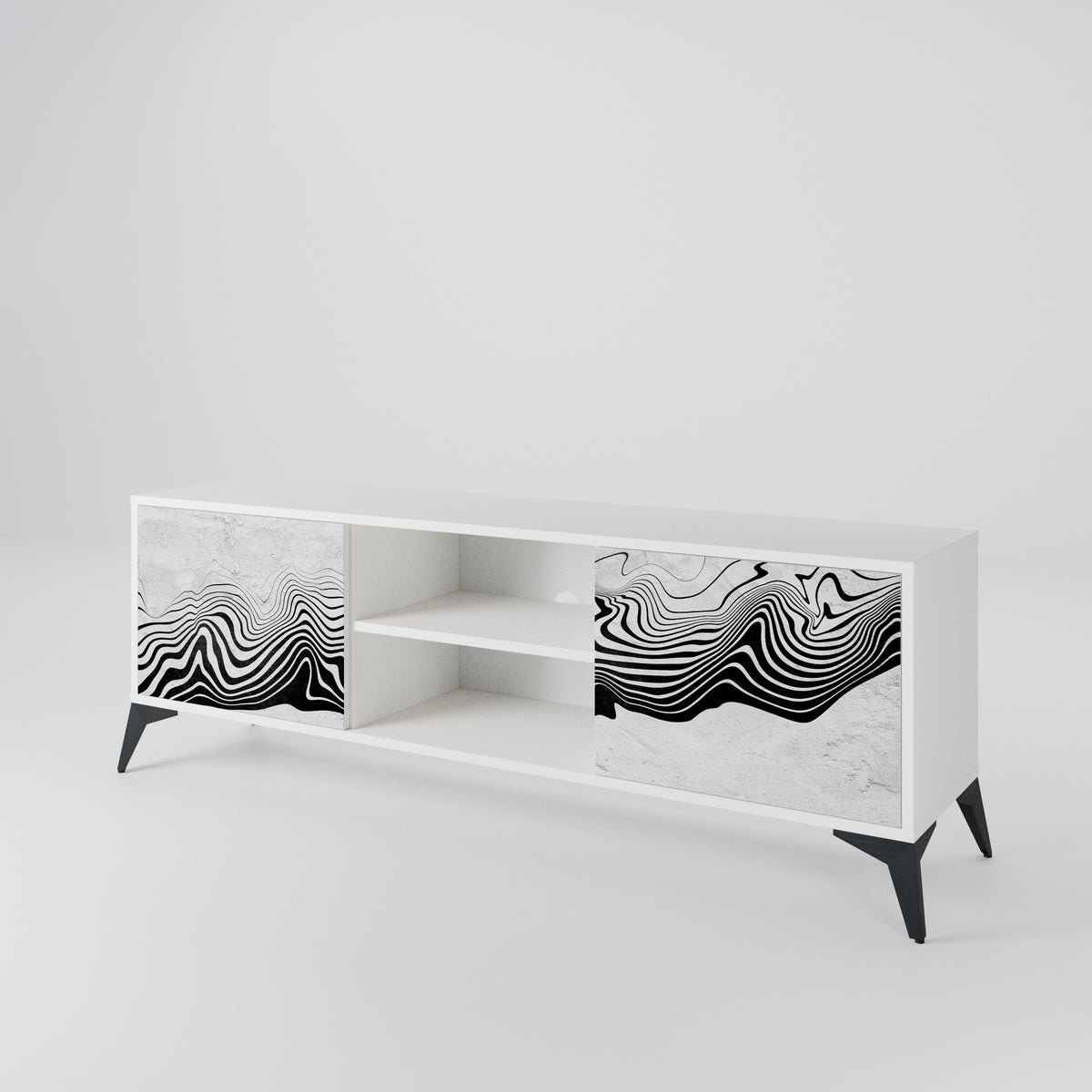 MONOCHROME MIRAGE Έπιπλο τηλεόρασης 2-θυρών