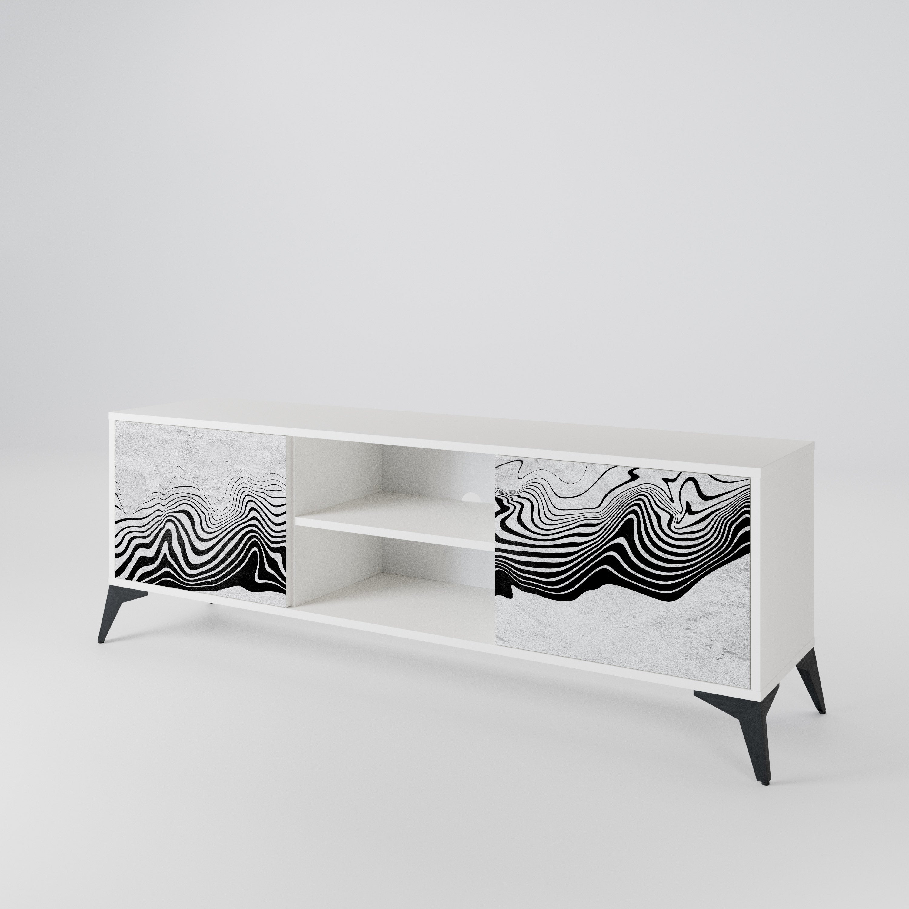 MONOCHROME MIRAGE Έπιπλο τηλεόρασης 2-θυρών