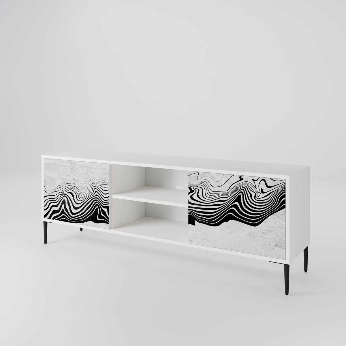 MONOCHROME MIRAGE Έπιπλο τηλεόρασης 2-θυρών