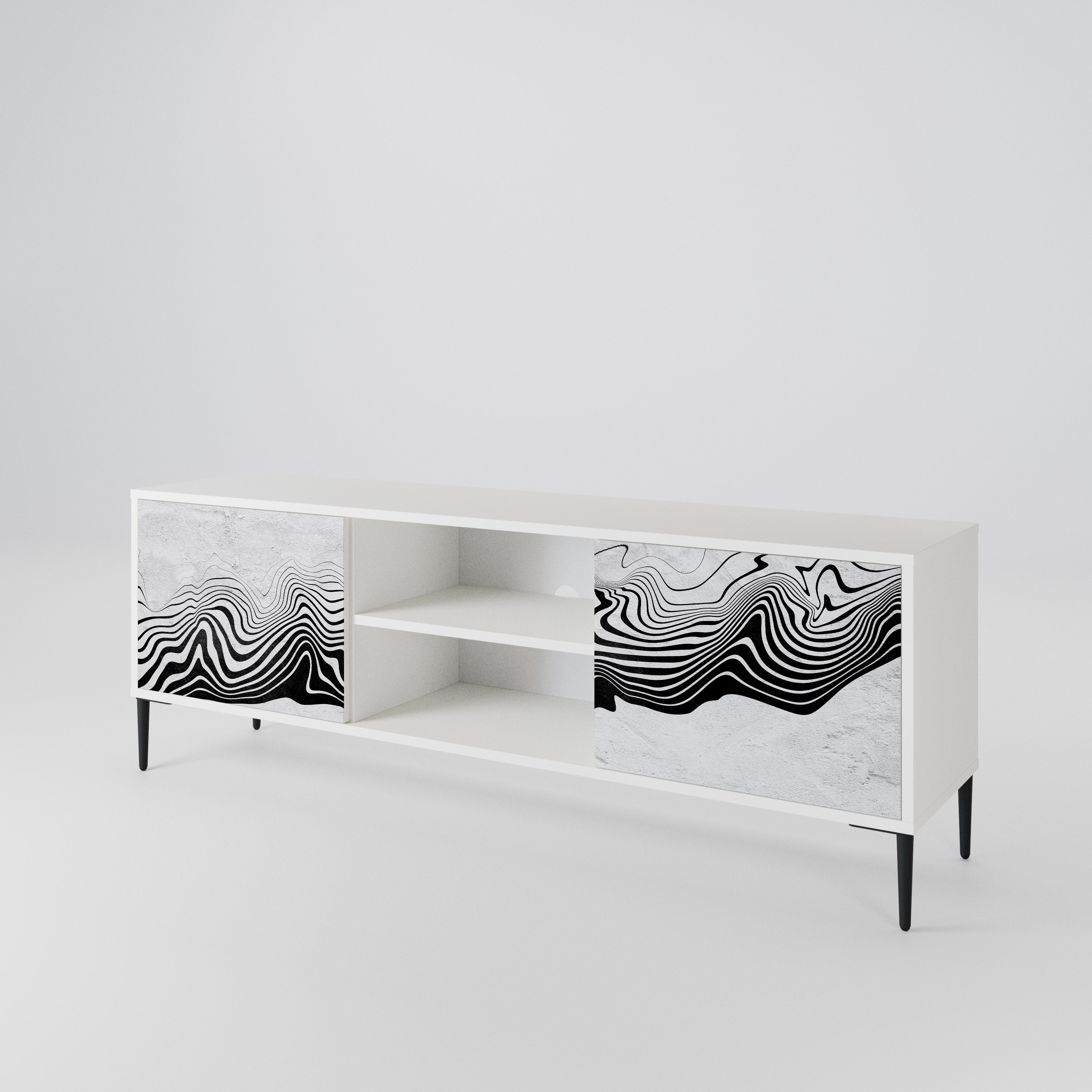 MONOCHROME MIRAGE Έπιπλο τηλεόρασης 2-θυρών