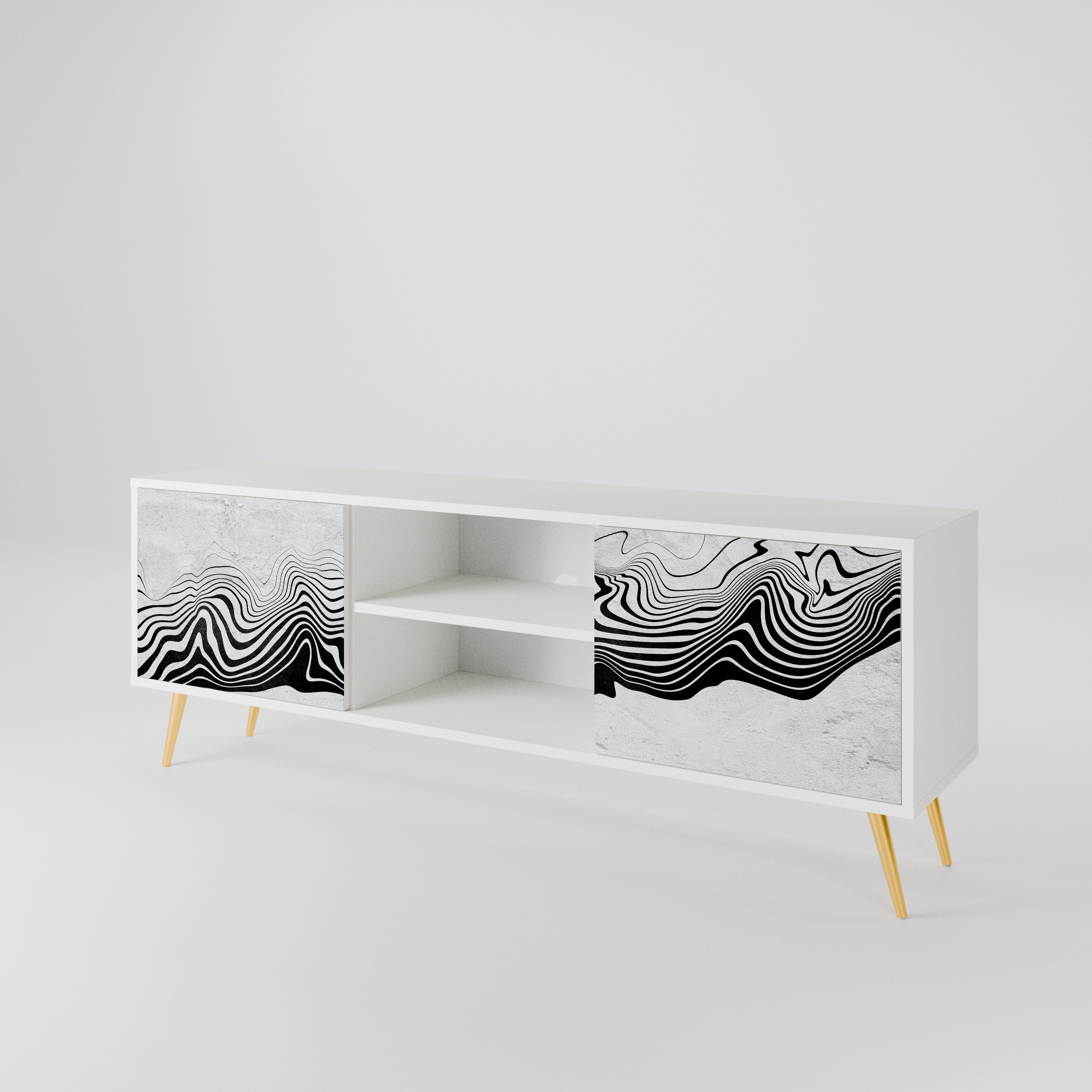 MONOCHROME MIRAGE Έπιπλο τηλεόρασης 2-θυρών