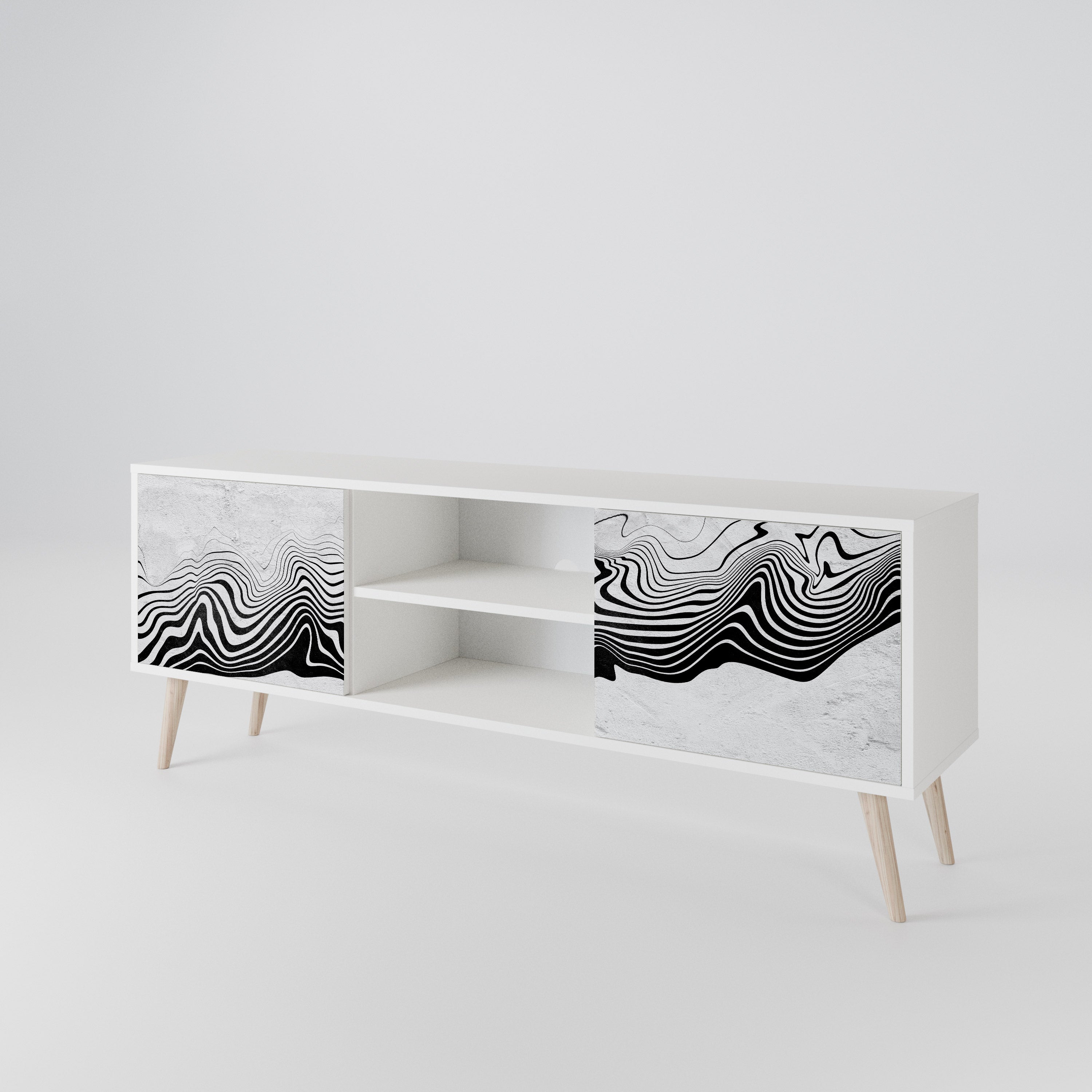 MONOCHROME MIRAGE Έπιπλο τηλεόρασης 2-θυρών