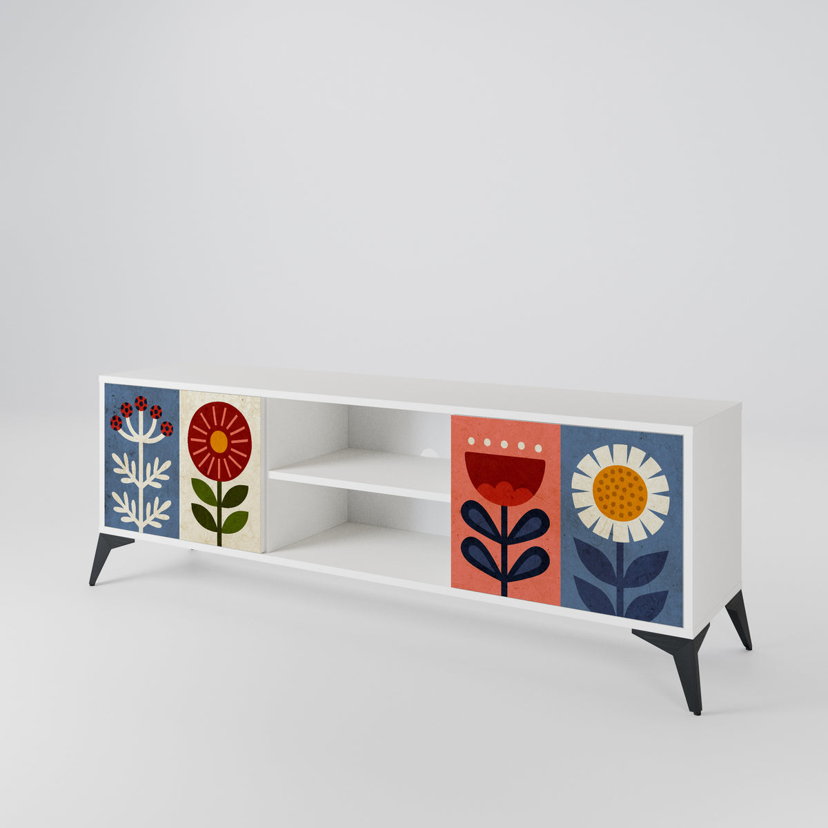 SCANDIC FLOWERET Έπιπλο τηλεόρασης 2-θυρών