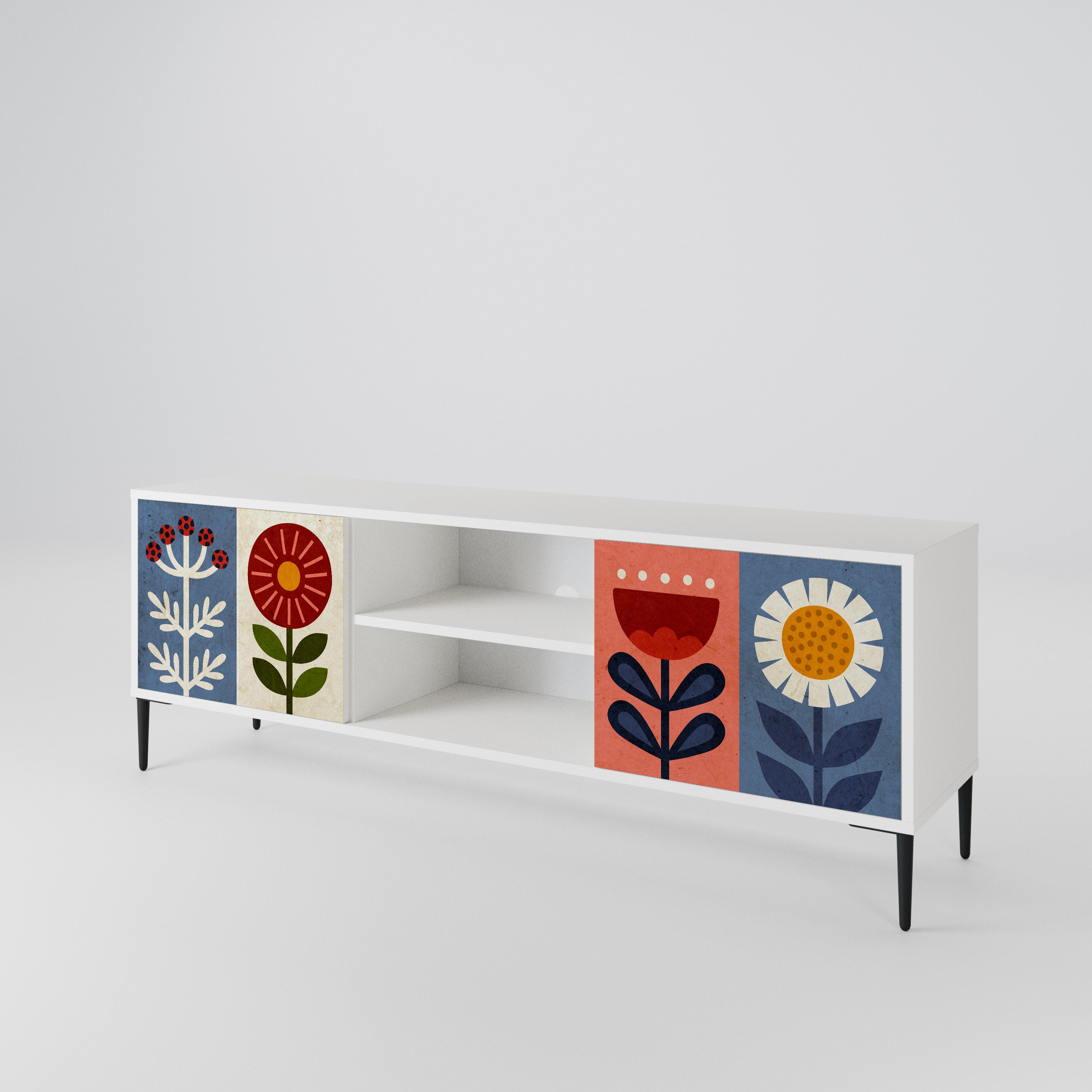 SCANDIC FLOWERET Έπιπλο τηλεόρασης 2-θυρών