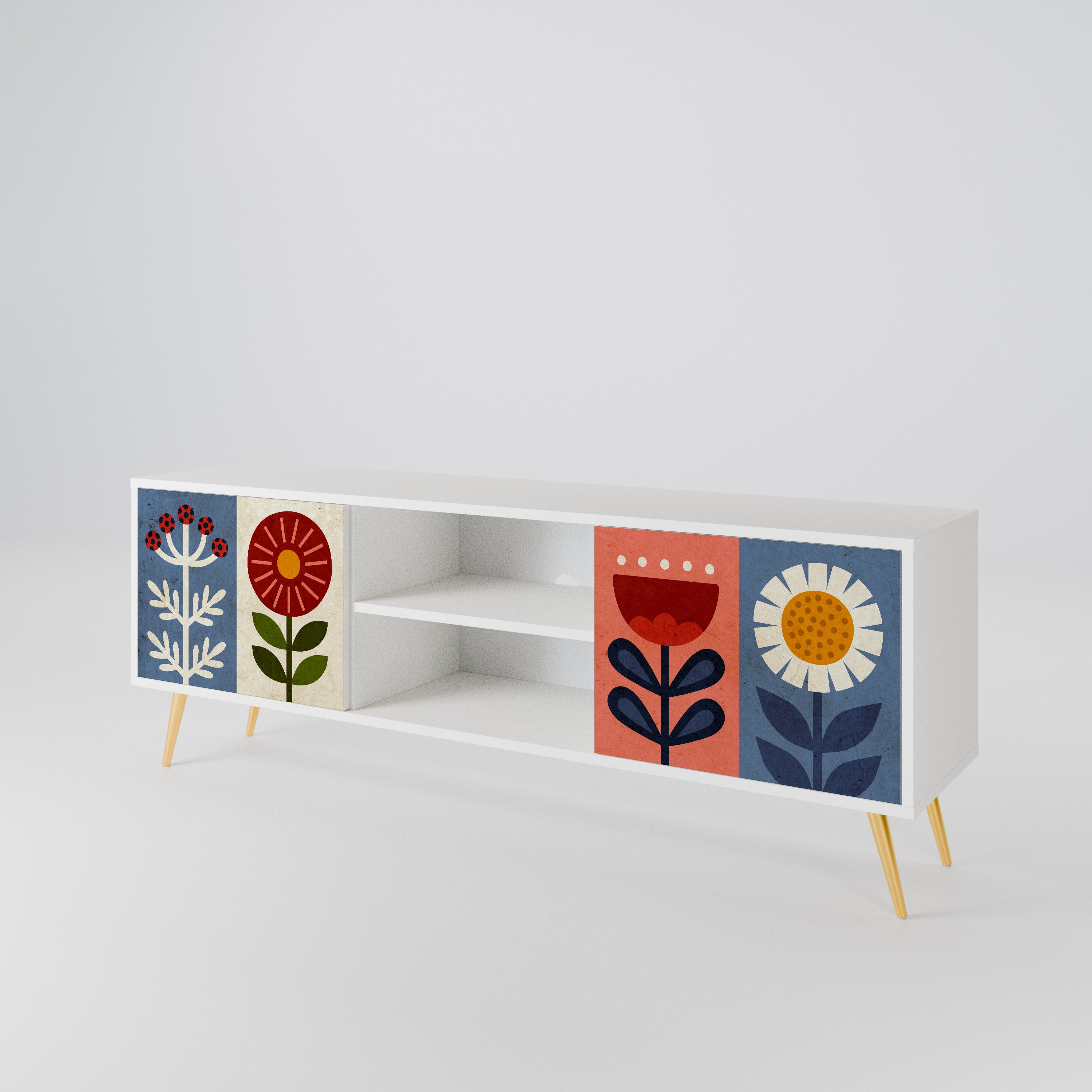 SCANDIC FLOWERET Έπιπλο τηλεόρασης 2-θυρών