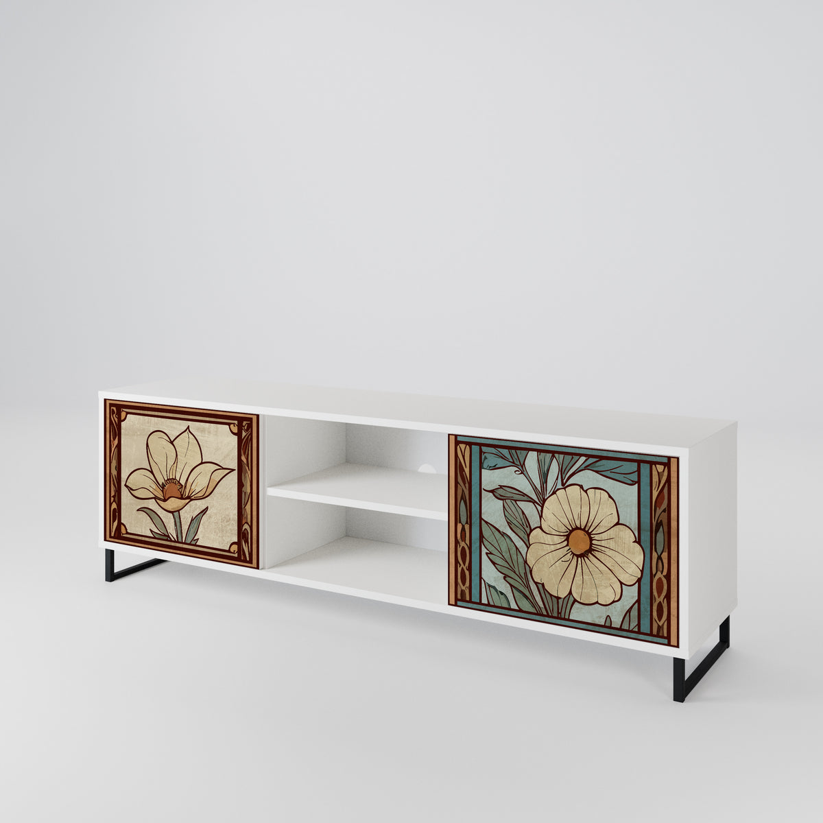 TIMELESS FLORA Έπιπλο τηλεόρασης 2-θυρών