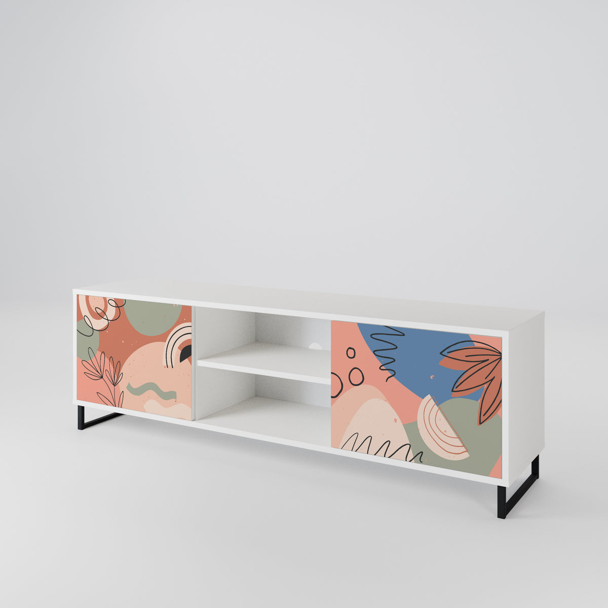 PASTEL DESTINY Έπιπλο τηλεόρασης 2-θυρών