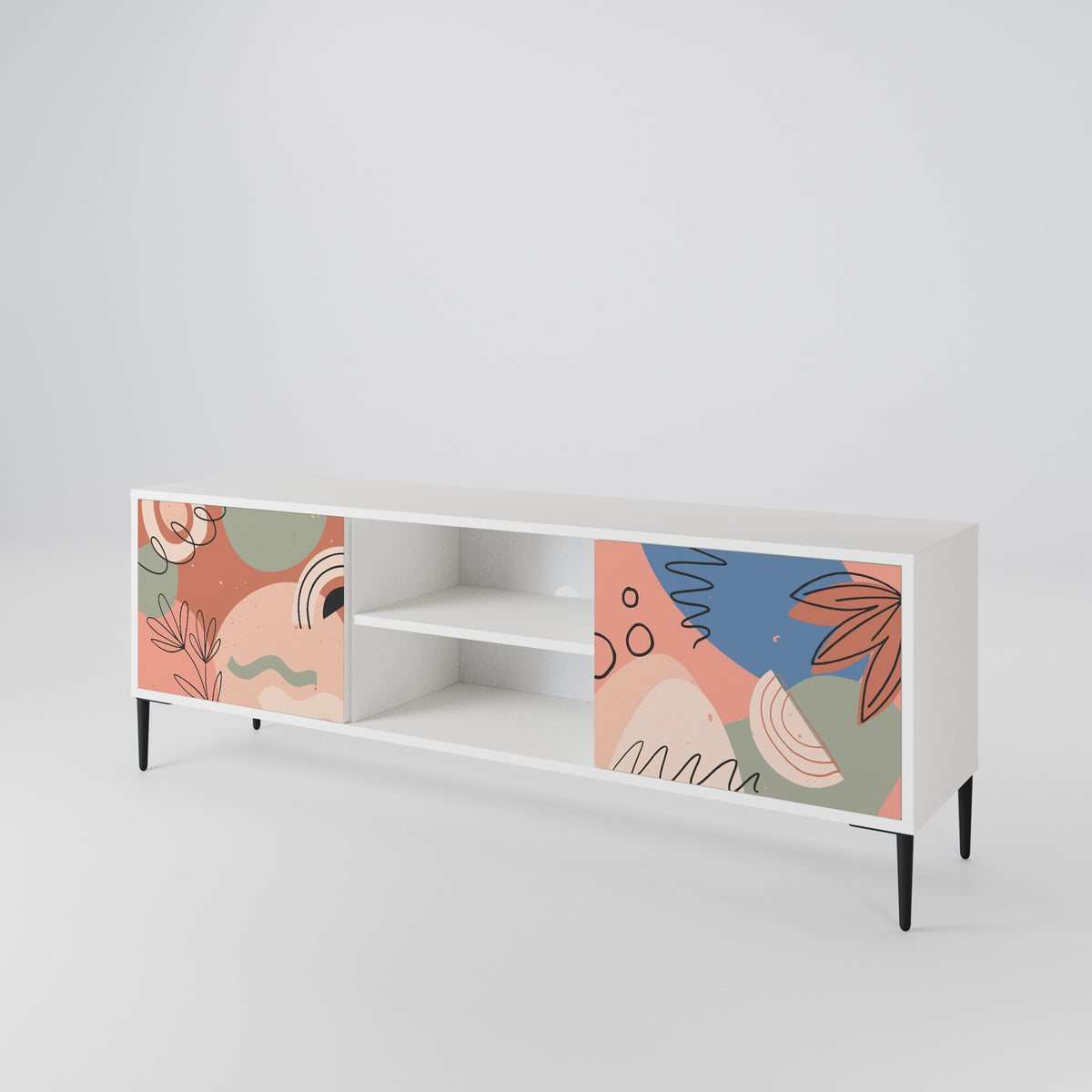 PASTEL DESTINY Έπιπλο τηλεόρασης 2-θυρών