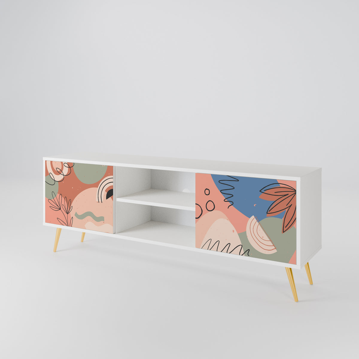 PASTEL DESTINY Έπιπλο τηλεόρασης 2-θυρών