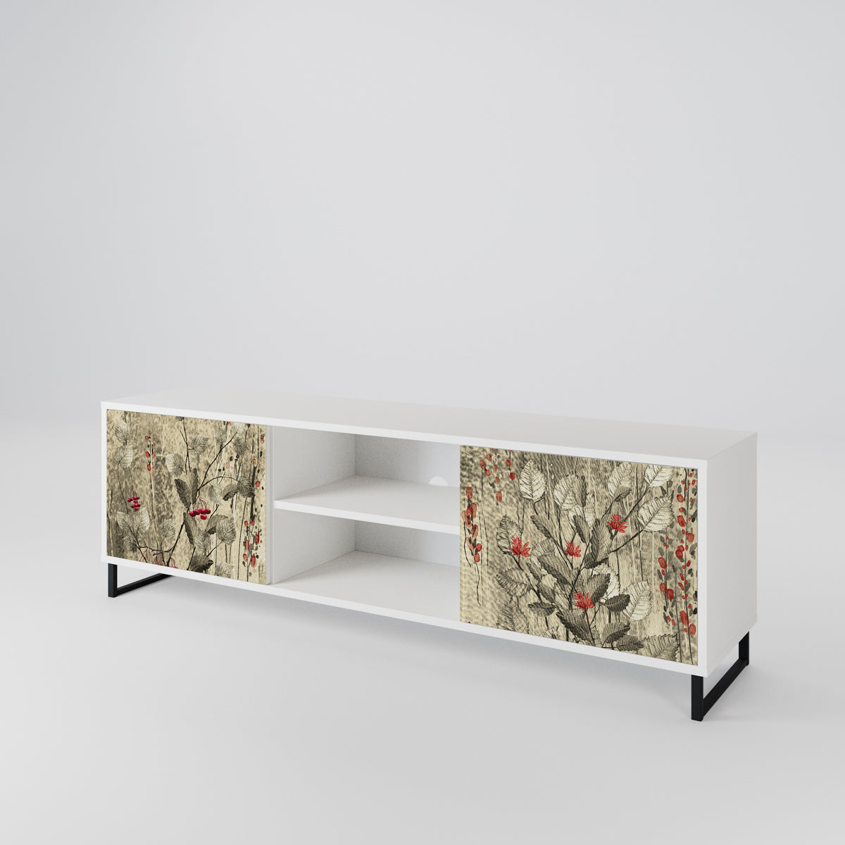 HERBAL GRACE Έπιπλο τηλεόρασης 2-θυρών