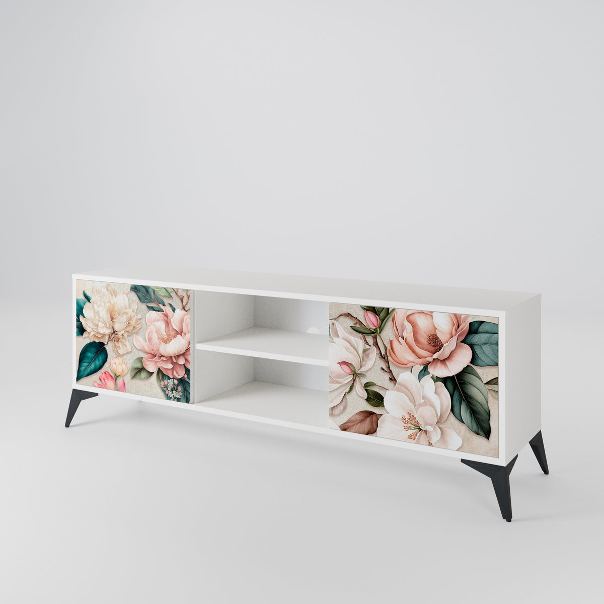 FLORAL GRACE Έπιπλο τηλεόρασης 2-θυρών