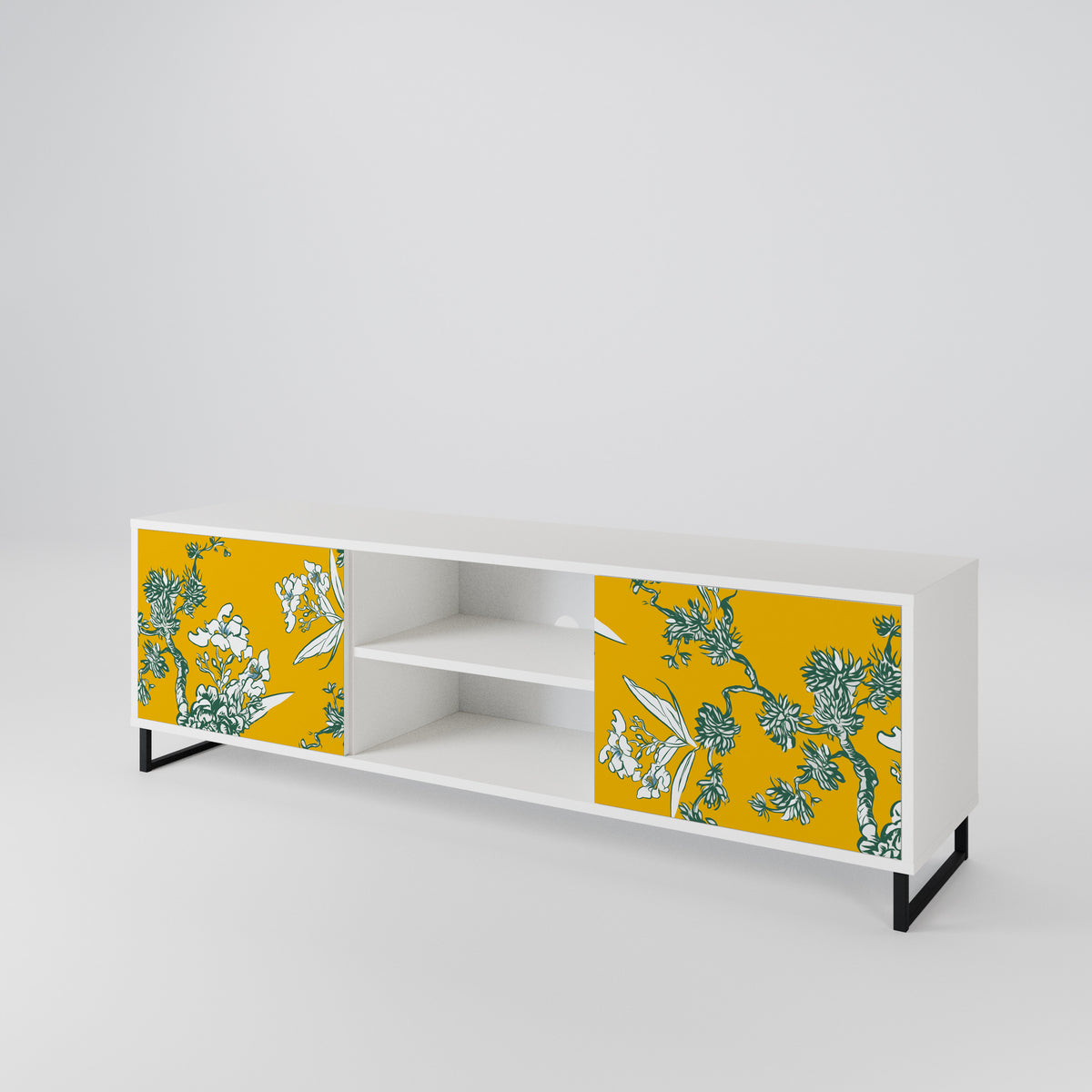 YELLOW CHINOISERIE Έπιπλο τηλεόρασης 2-θυρών