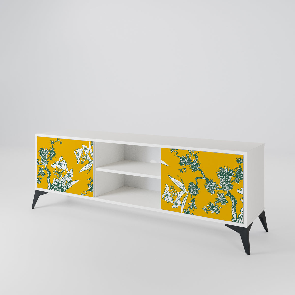 YELLOW CHINOISERIE Έπιπλο τηλεόρασης 2-θυρών