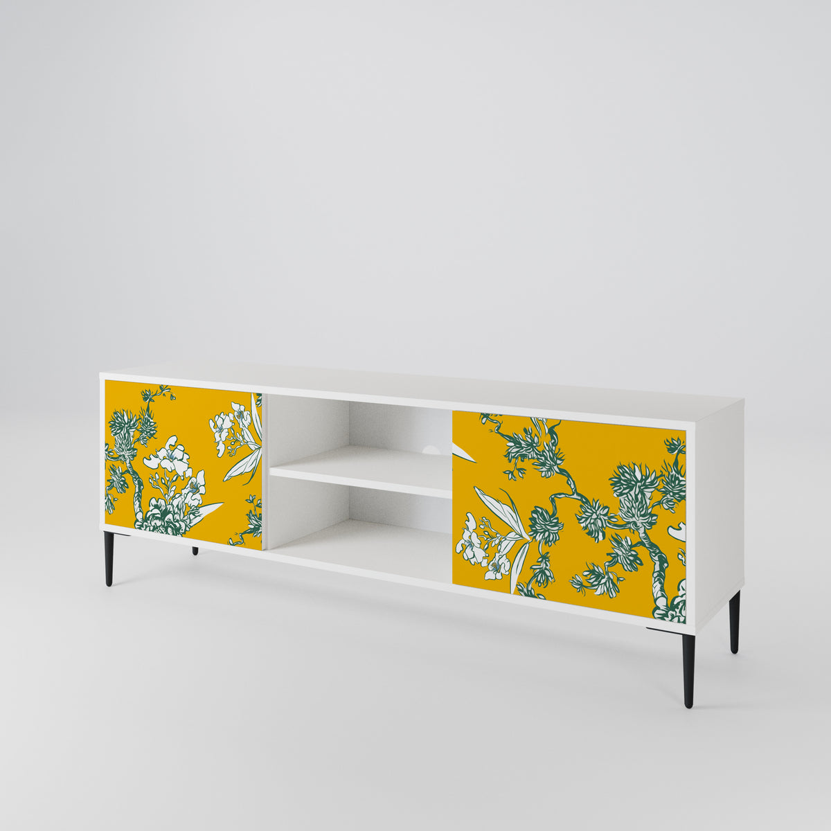 YELLOW CHINOISERIE Έπιπλο τηλεόρασης 2-θυρών