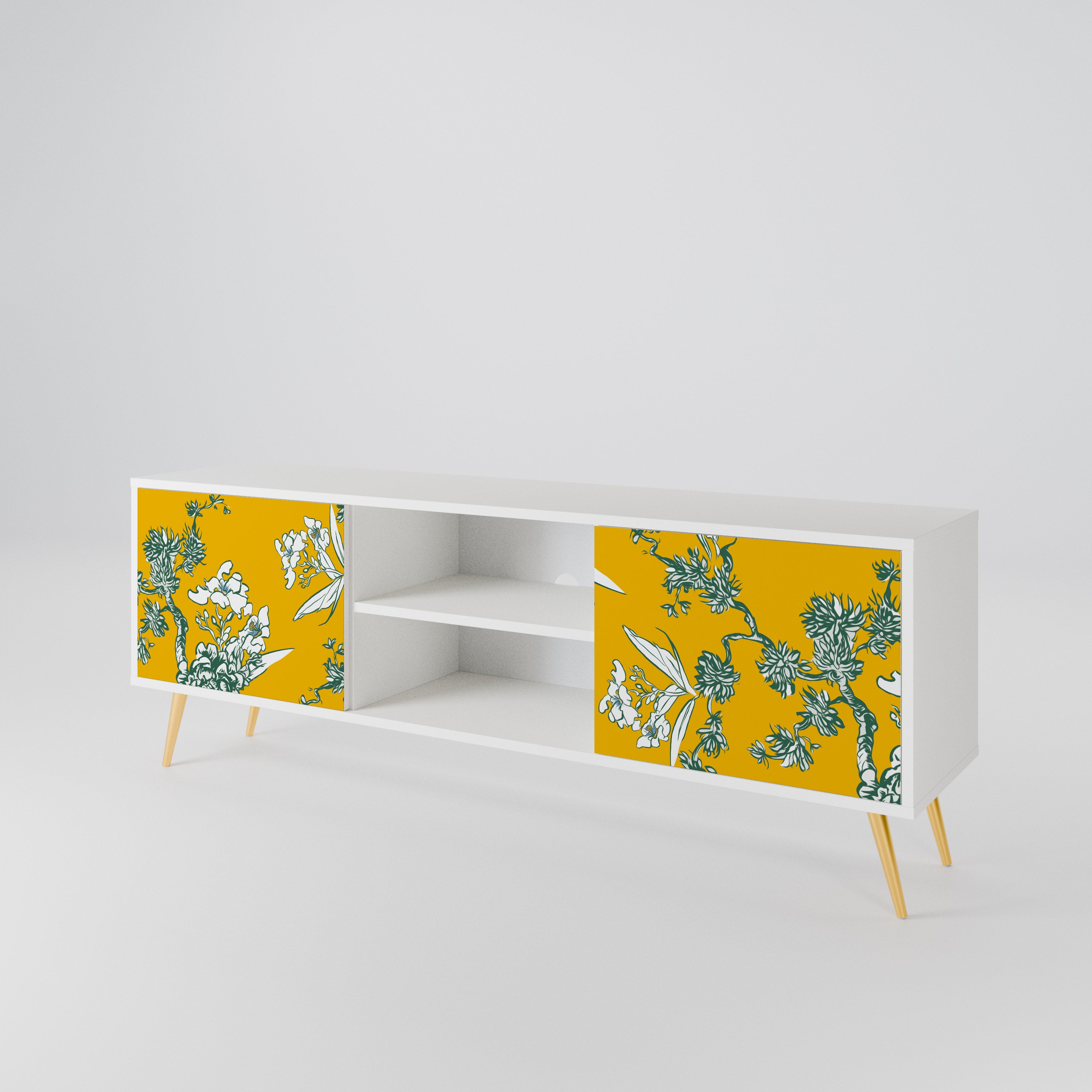 YELLOW CHINOISERIE Έπιπλο τηλεόρασης 2-θυρών