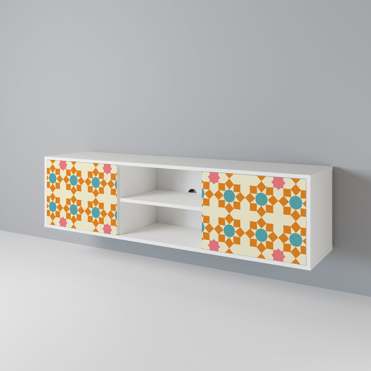 FLORAL DECOR Έπιπλο τηλεόρασης 2-θυρών