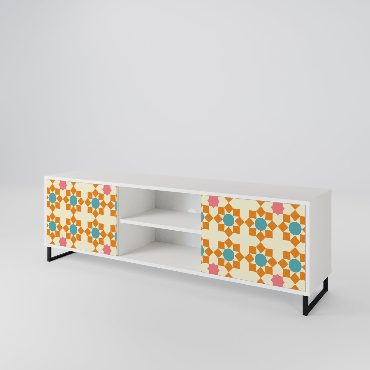 FLORAL DECOR Έπιπλο τηλεόρασης 2-θυρών