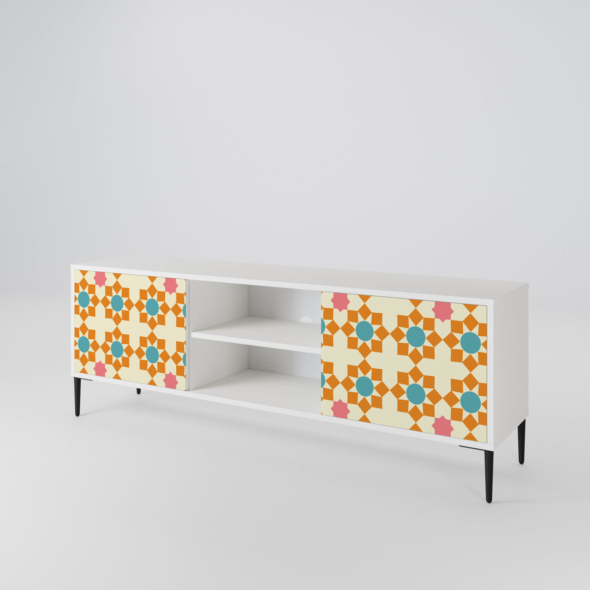 FLORAL DECOR Έπιπλο τηλεόρασης 2-θυρών