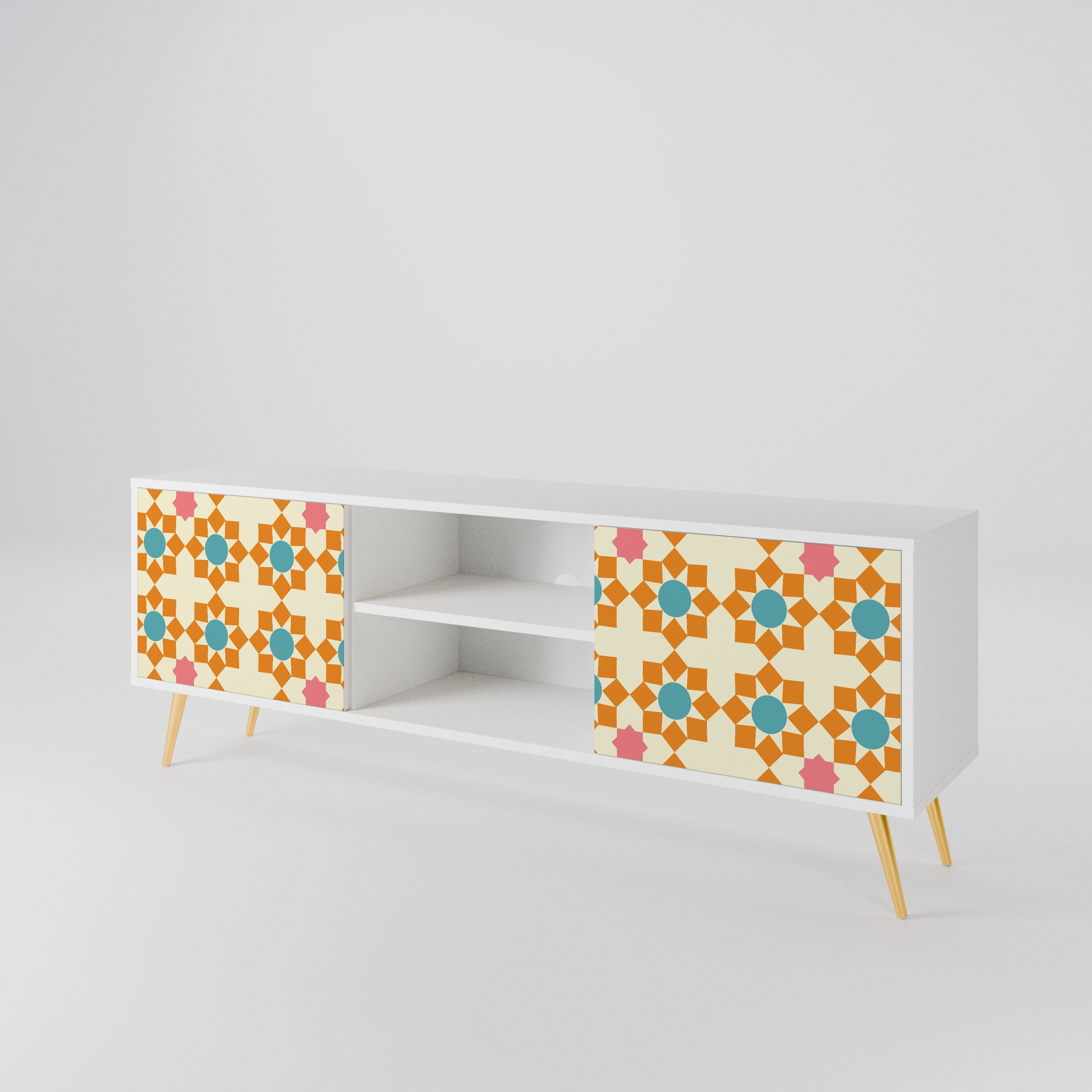 FLORAL DECOR Έπιπλο τηλεόρασης 2-θυρών