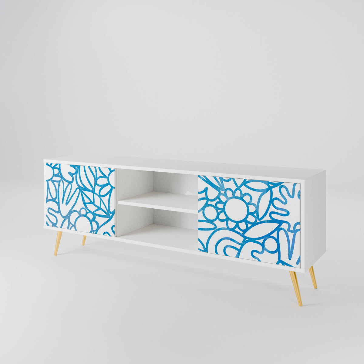 BLOOMY MORNING Έπιπλο τηλεόρασης 2-θυρών