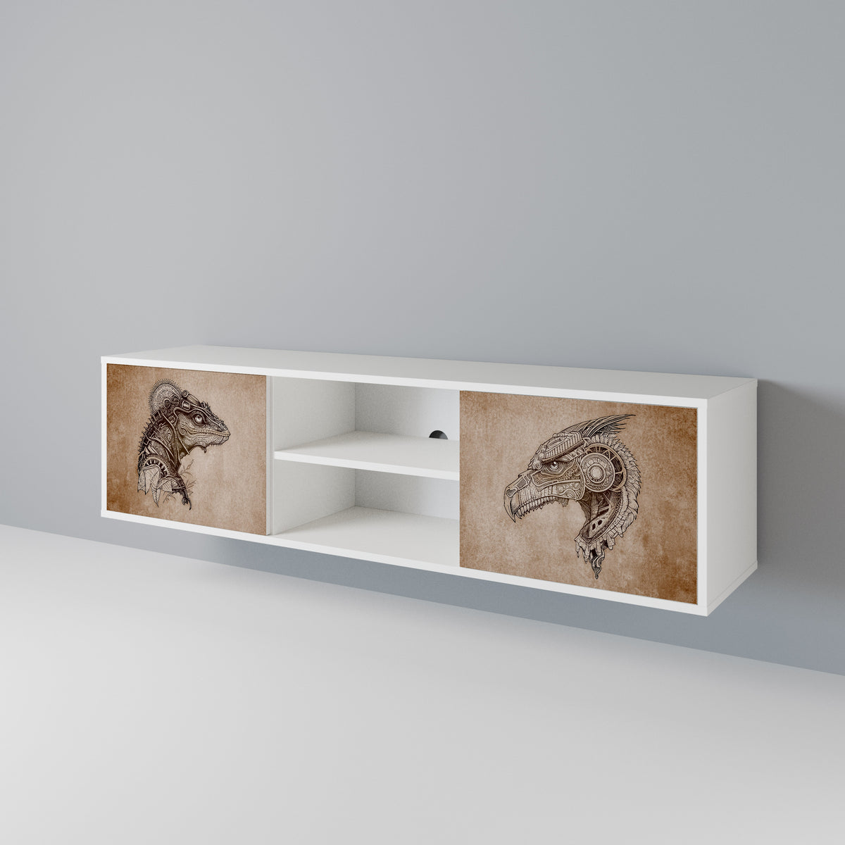 STEAMPUNK CLAN Έπιπλο τηλεόρασης 2-θυρών