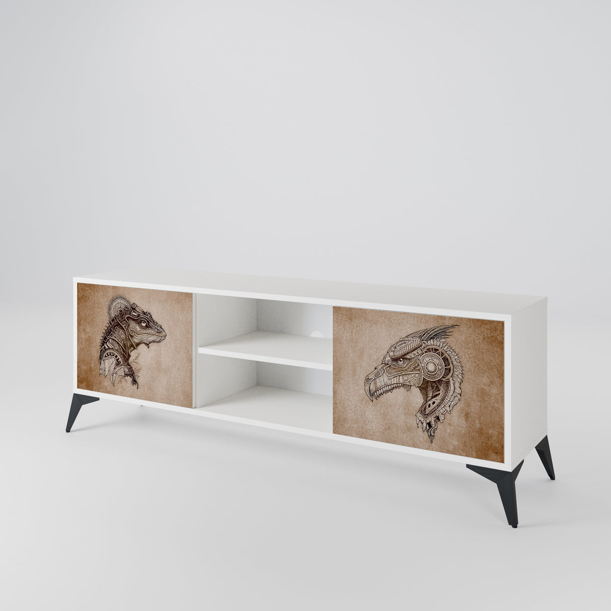 STEAMPUNK CLAN Έπιπλο τηλεόρασης 2-θυρών