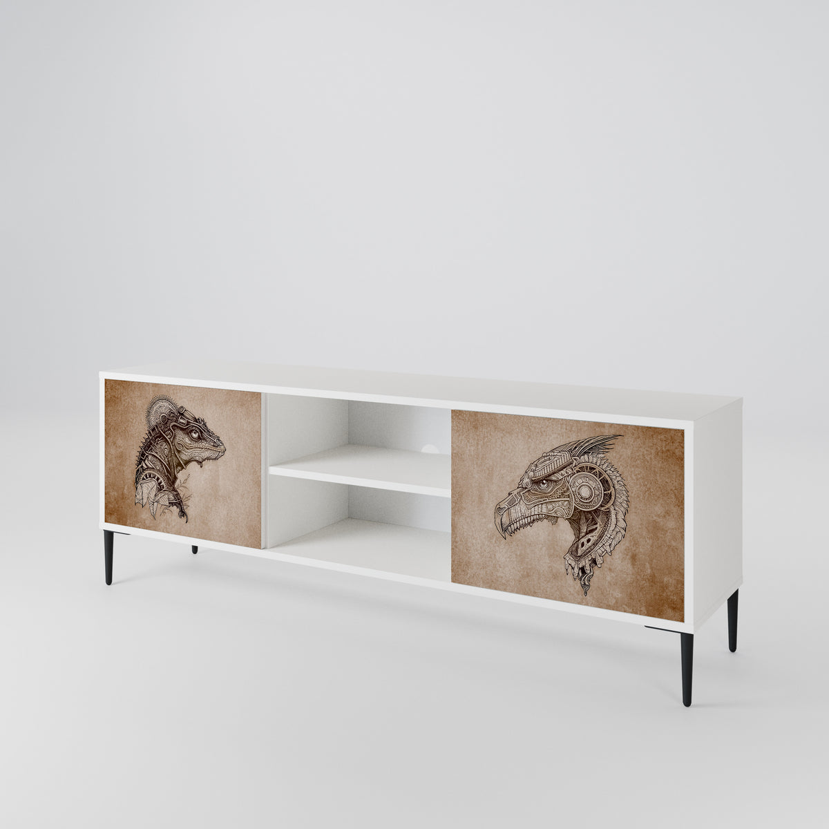 STEAMPUNK CLAN Έπιπλο τηλεόρασης 2-θυρών