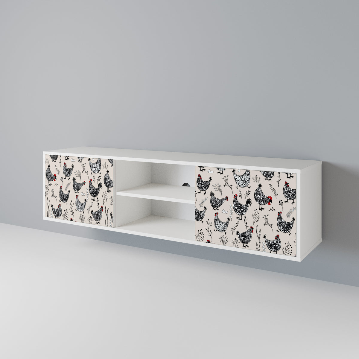 HAPPY HENS Έπιπλο τηλεόρασης 2-θυρών