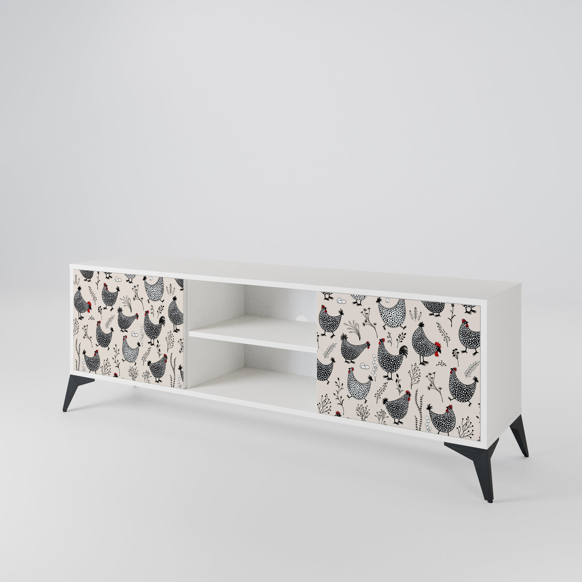 HAPPY HENS Έπιπλο τηλεόρασης 2-θυρών