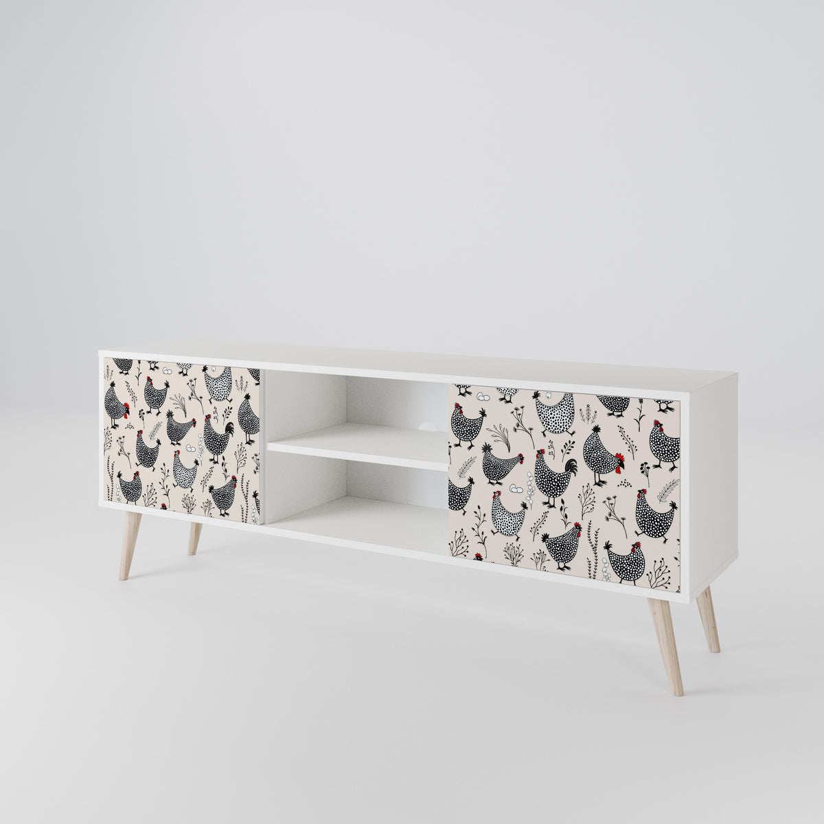 HAPPY HENS Έπιπλο τηλεόρασης 2-θυρών