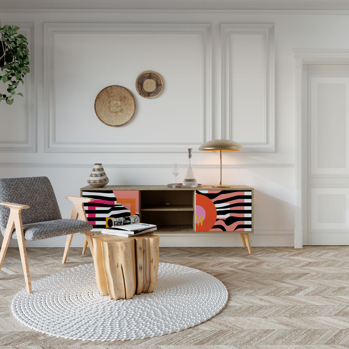 CHROMATIC ABSTRACT Έπιπλο τηλεόρασης 2-θυρών