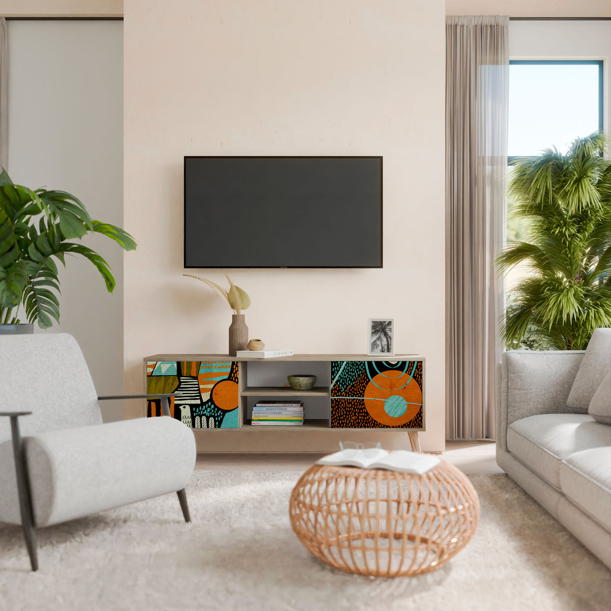 GEODE GLIMMER 2-Door TV Cabinet