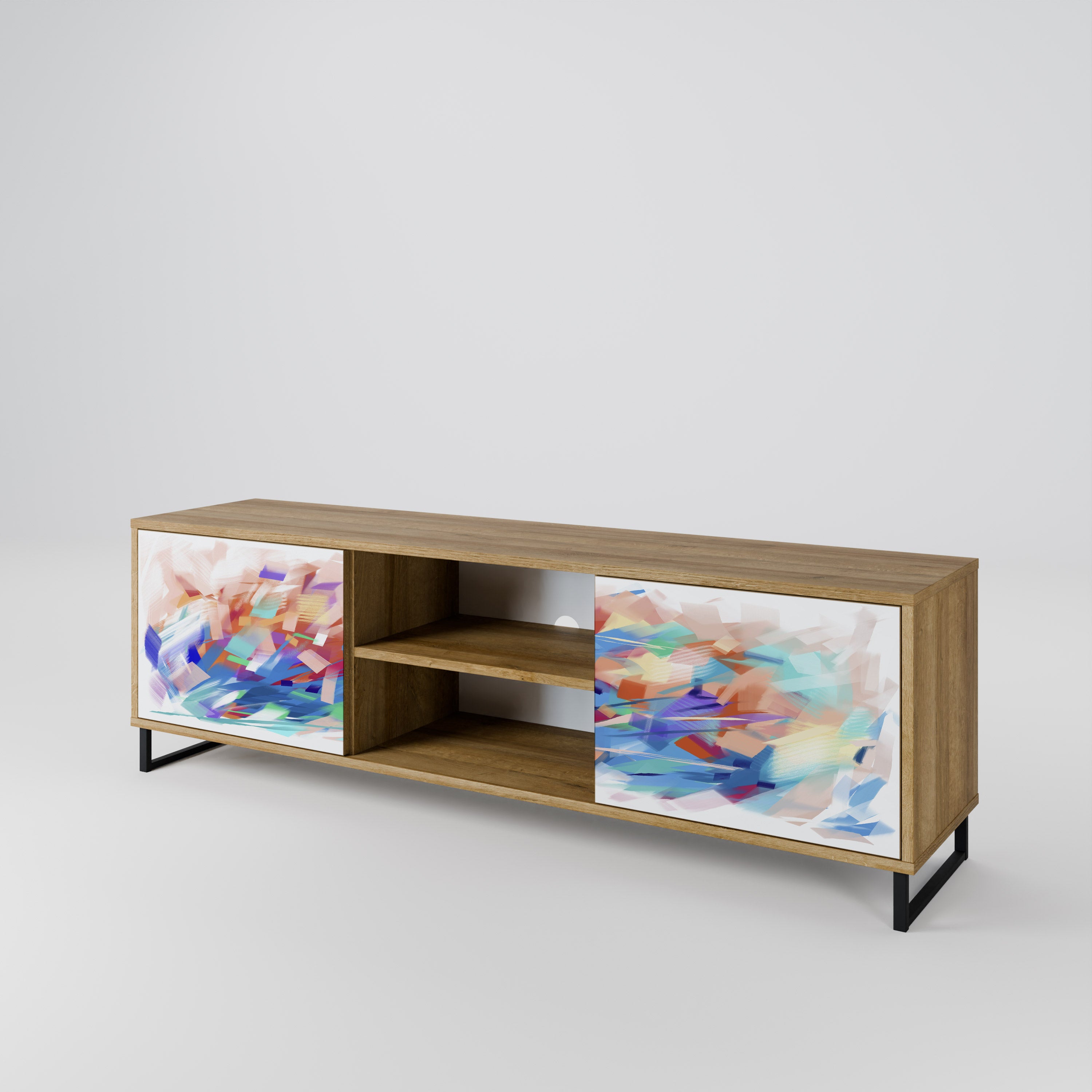 FINESSE MASH-UP 2-Door TV Stand in Oak Effect