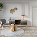 TESSELATED GRAYISH Έπιπλο τηλεόρασης 2-θυρών