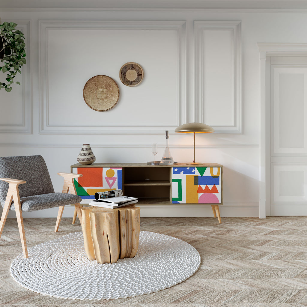 GEOMETRIC GLIMMER Έπιπλο τηλεόρασης 2-θυρών