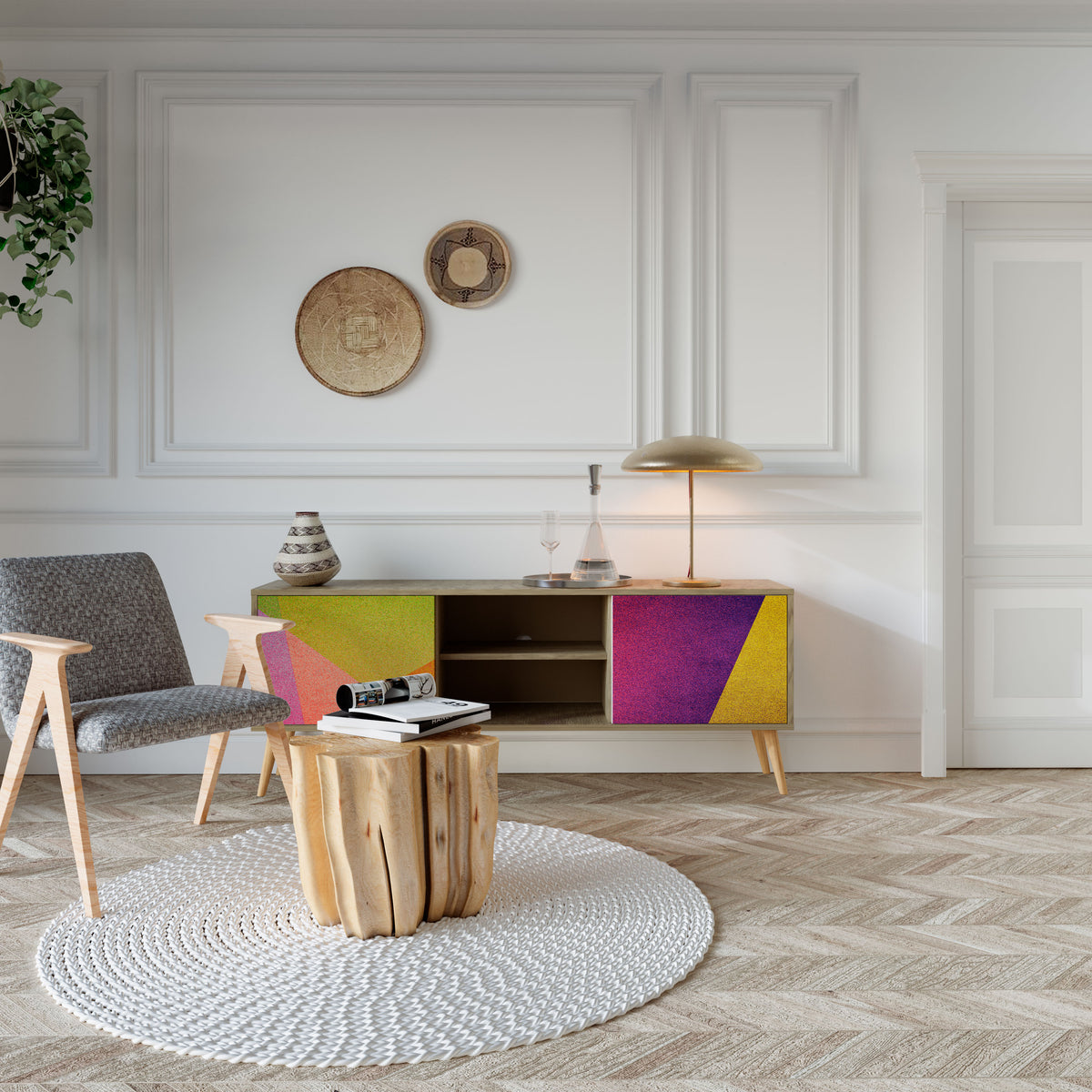 VIVID GEOMETRY Έπιπλο τηλεόρασης 2-θυρών