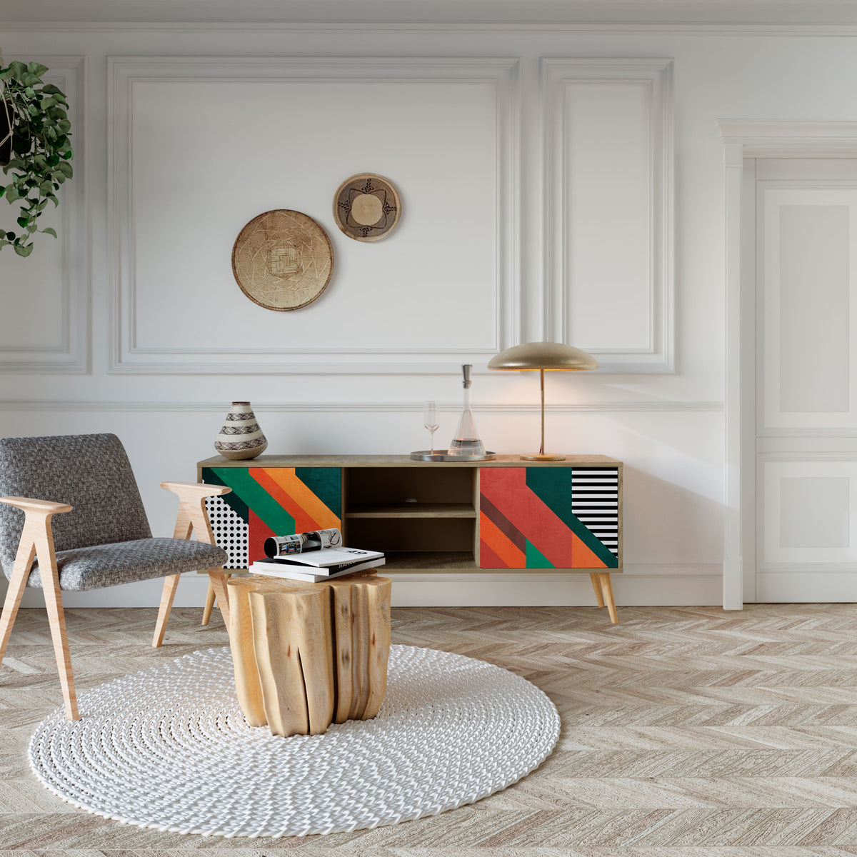 MAKESHIFT ARTISTRY Έπιπλο τηλεόρασης 2-θυρών