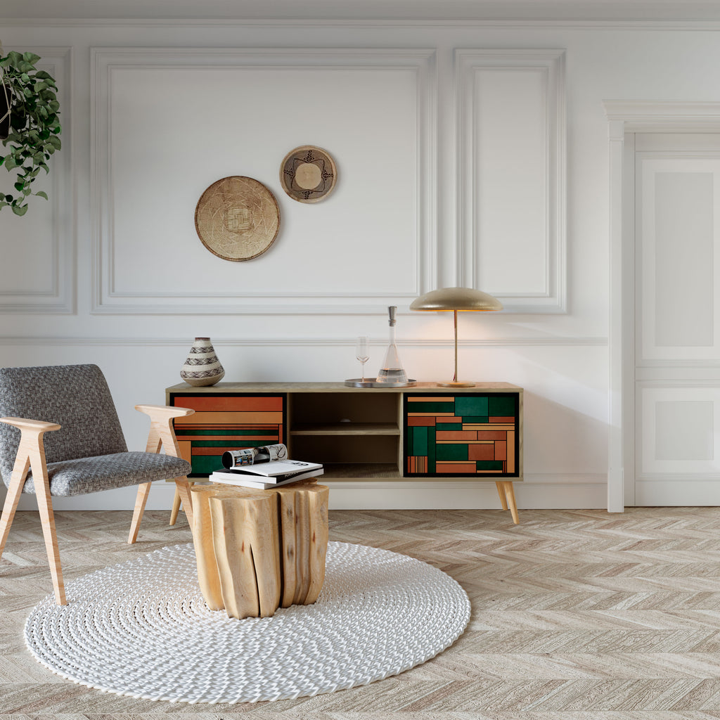 EARTHY FIGURES 2-Door TV Cabinet