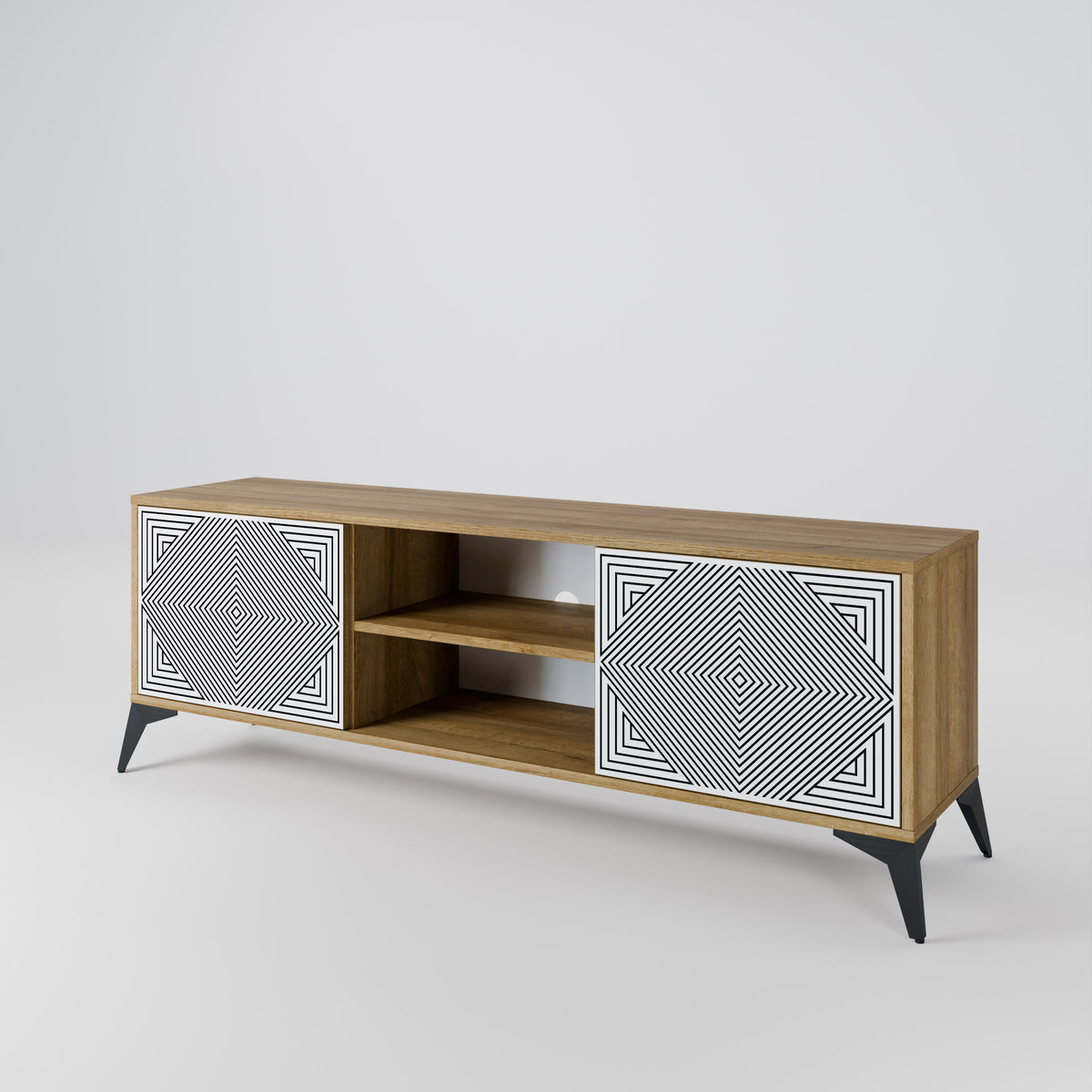 POLYGON ILLUSION 2-Door TV Cabinet