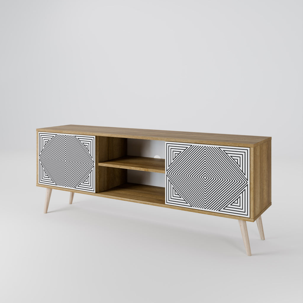 POLYGON ILLUSION 2-Door TV Cabinet