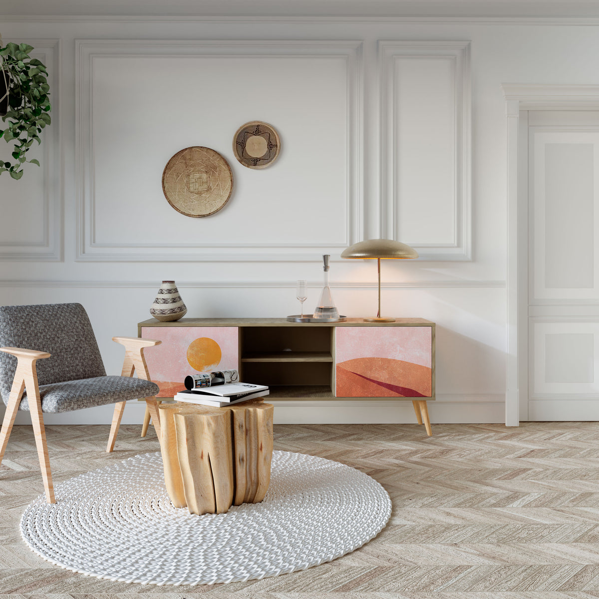 LUMINOUS SUNLIGHT Έπιπλο τηλεόρασης 2-θυρών