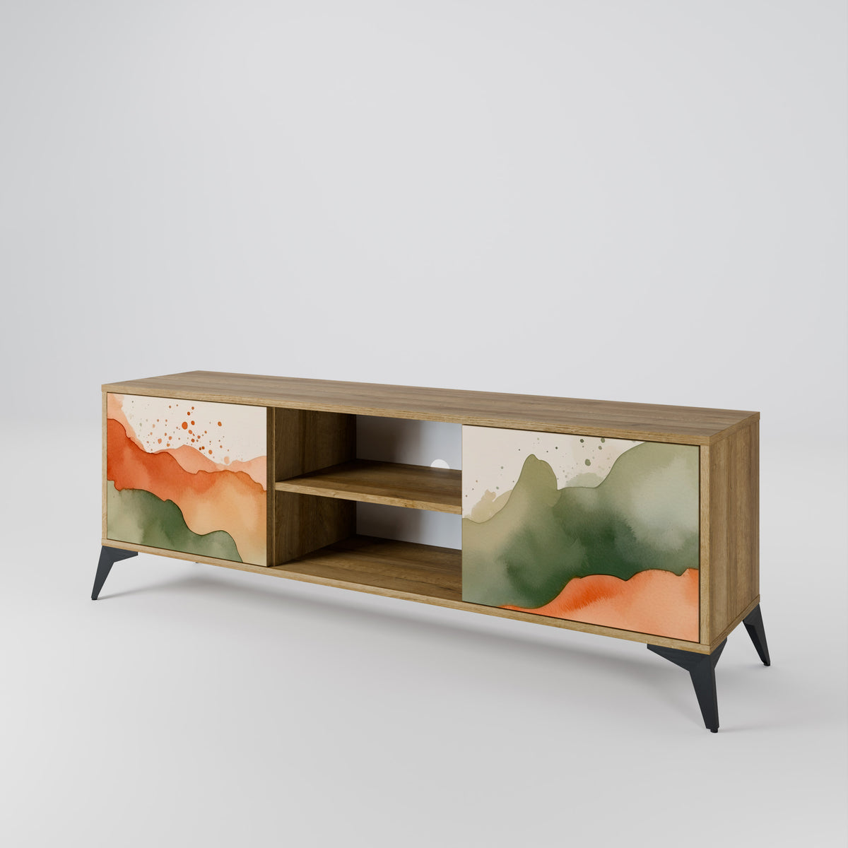 WATERCOLOUR PEAKS 2-Door TV Cabinet