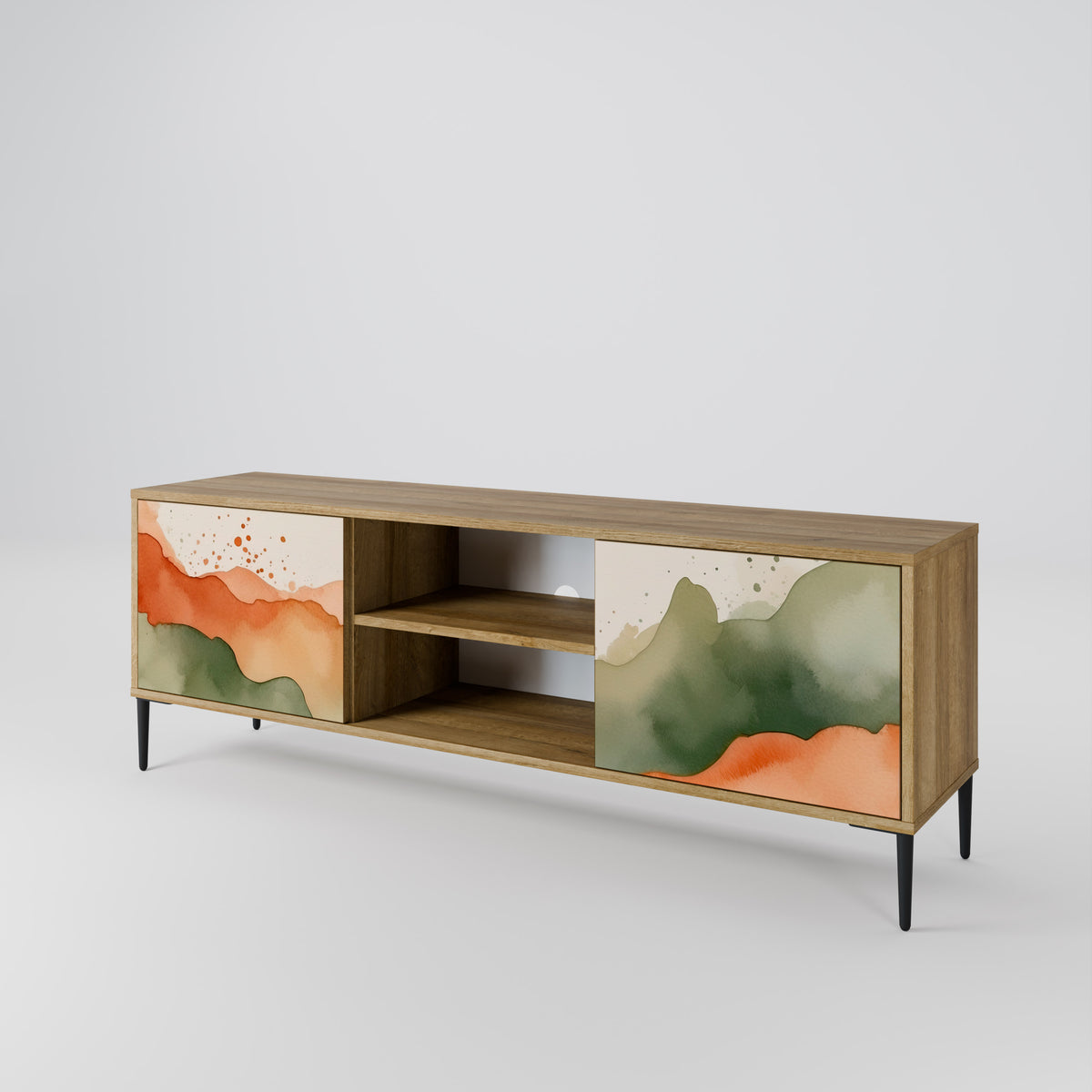 WATERCOLOUR PEAKS 2-Door TV Cabinet