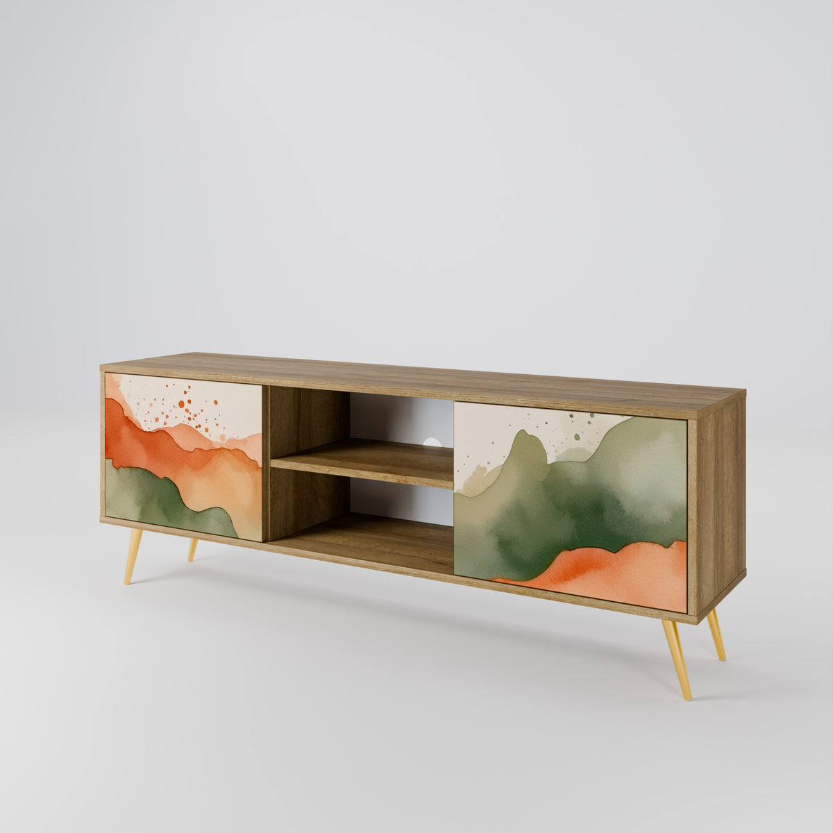 WATERCOLOUR PEAKS 2-Door TV Cabinet