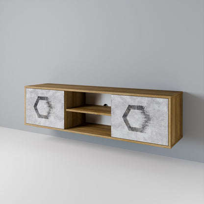 HEXAGONAL FIGURES Έπιπλο τηλεόρασης 2-θυρών