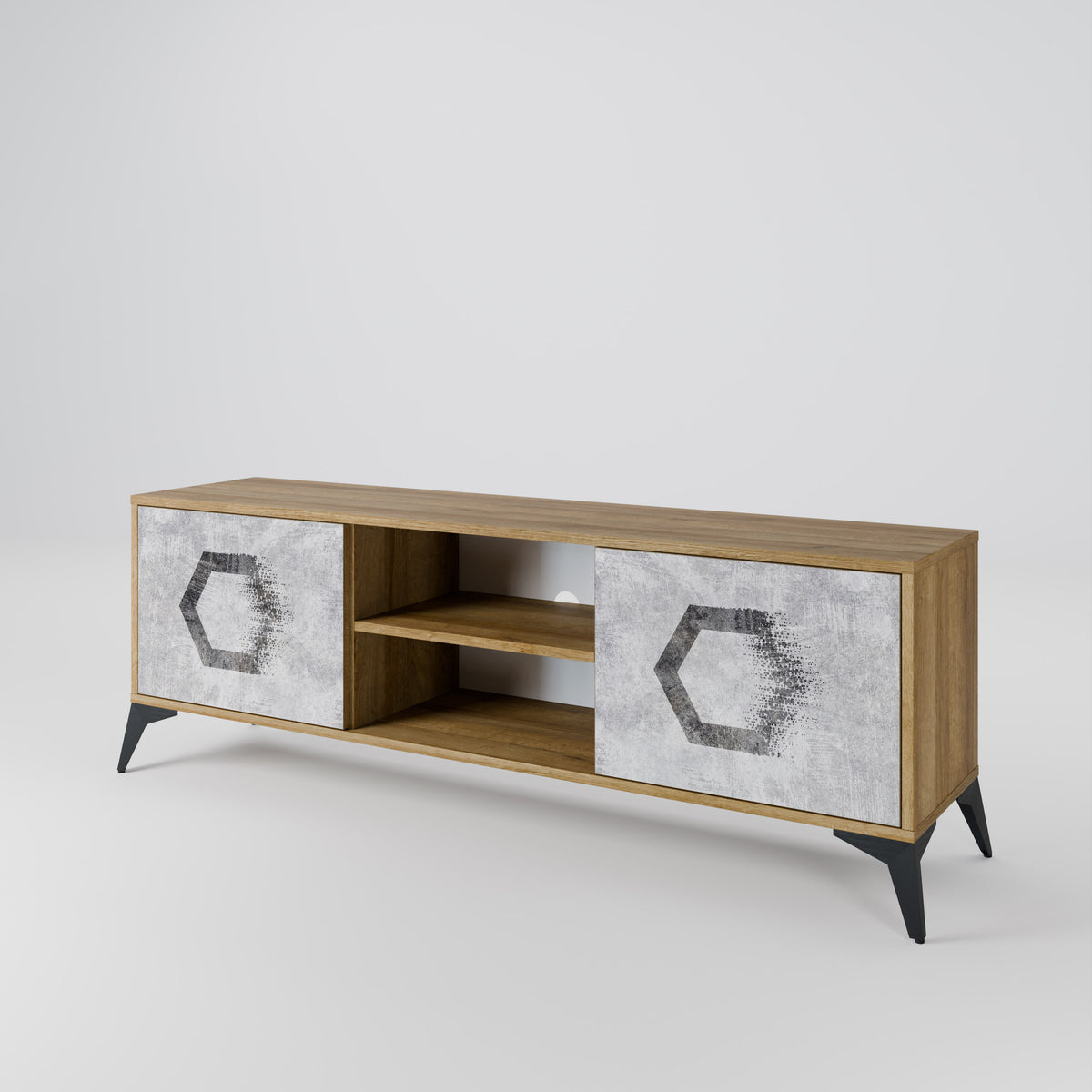 HEXAGONAL FIGURES Έπιπλο τηλεόρασης 2-θυρών
