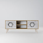 HEXAGONAL FIGURES 2-Door TV Cabinet