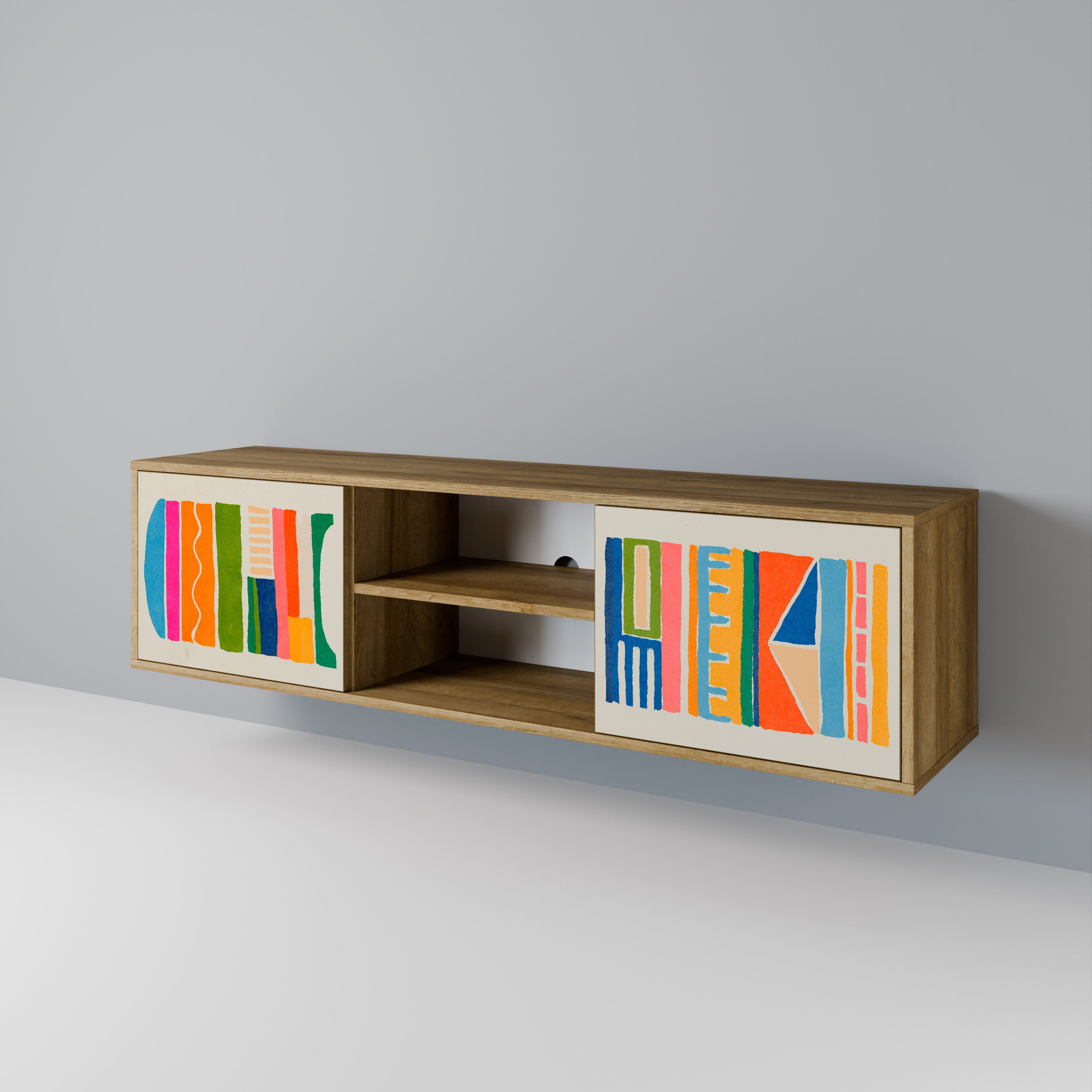 GEOMETRIC SHINE Έπιπλο τηλεόρασης 2-θυρών