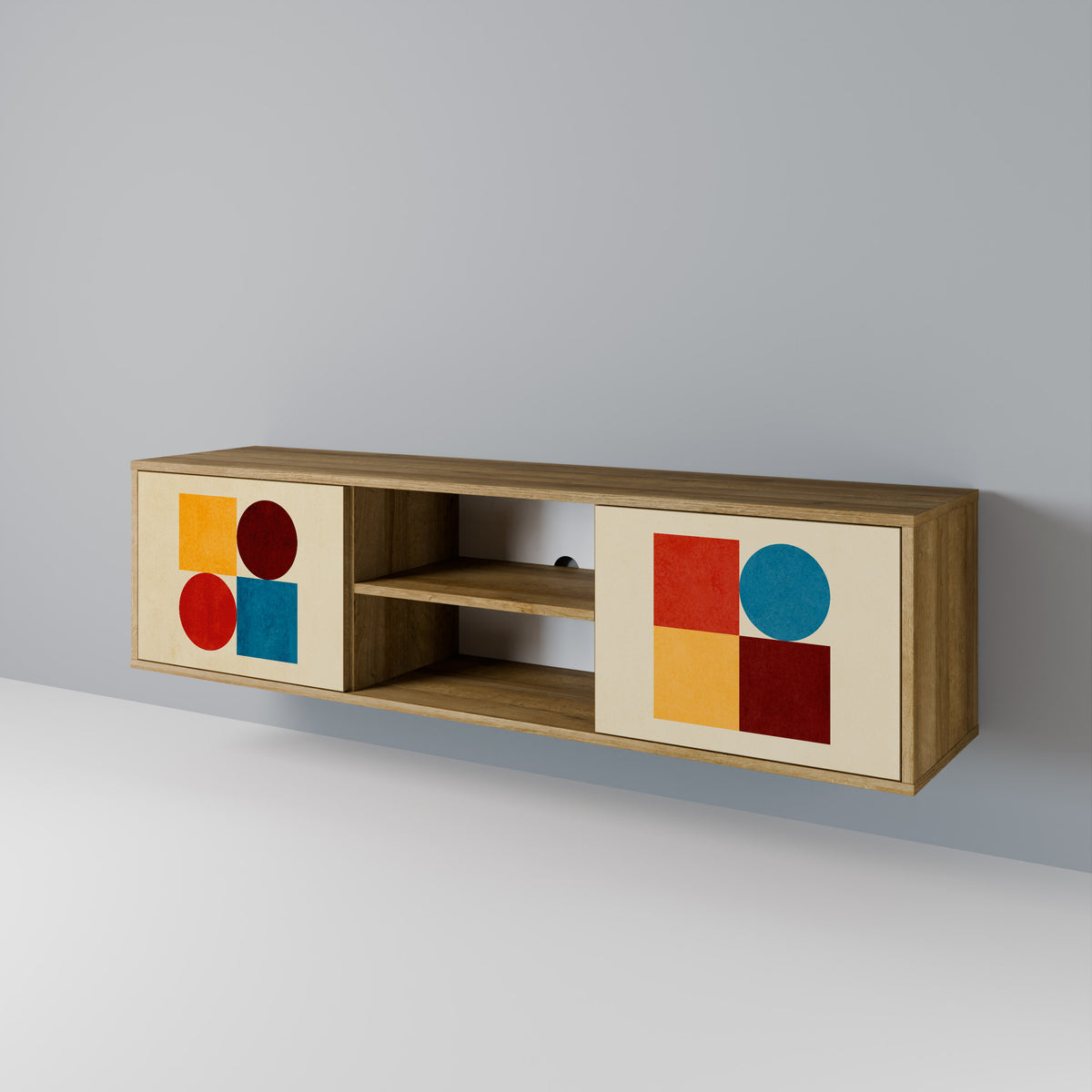 GEOMETRIC PUZZLE Έπιπλο τηλεόρασης 2-θυρών