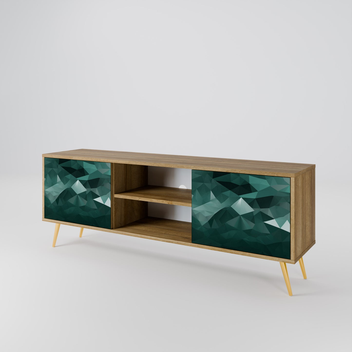 POLYGONAL FLOATING Έπιπλο τηλεόρασης 2-θυρών